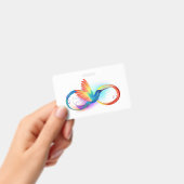 Badge Colibri arc-en-ciel avec symbole Infinity (Manuel / portable)