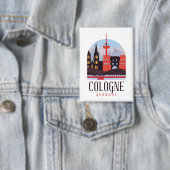 Badge Cologne Allemagne Vintage Cityscape (Insitu)