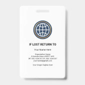 Badge Colonne à rayures grises et rouges Press (Arrière)