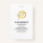 Badge Colonnes Pastel apaisantes Modèle photo Femmes ID (Dos)