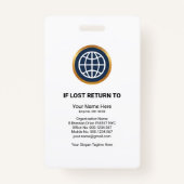 Badge Colonnes rouges jaunes bloquées Photo de l'entrepr (Dos)