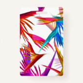 Badge Coloré Messy Tropical Nom de l'employé (Dos)