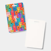 Badge Colorful cats (Avant & arrière)