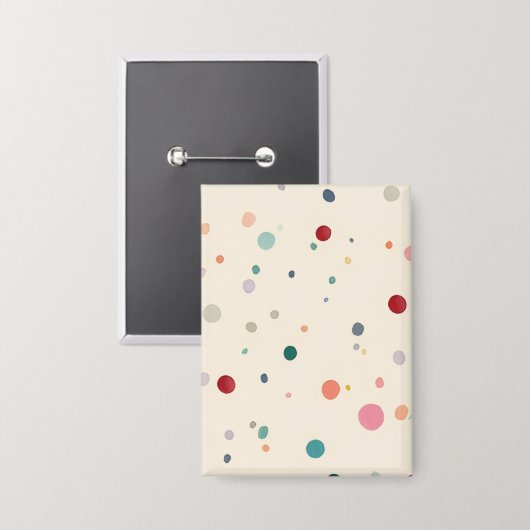Badge Colorful Dots Buttons – Available in Rectangular & (Recto/Verso)