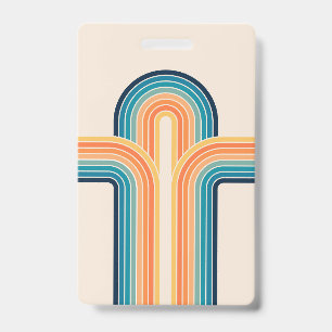 Badge Colorful triple retro arches