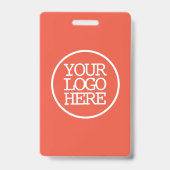 Badge Commercial Ajouter Logo Moderne Orange Id Em (Arrière)