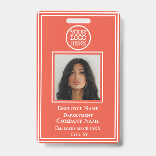 Badge Commercial Ajouter Logo Moderne Orange Id Em