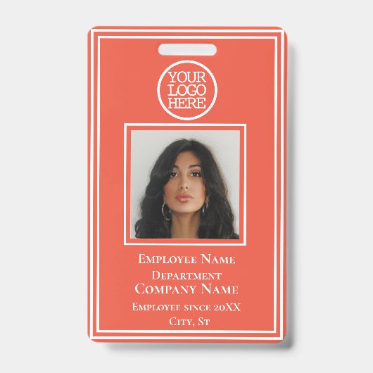Badge Commercial Ajouter Logo Moderne Orange Id Em (Avant)