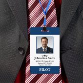 Badge Compagnie Photo du pilote de ligne Identifiant de
