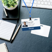 Badge Compagnie Photo Security ID Airline Pilot Aviation