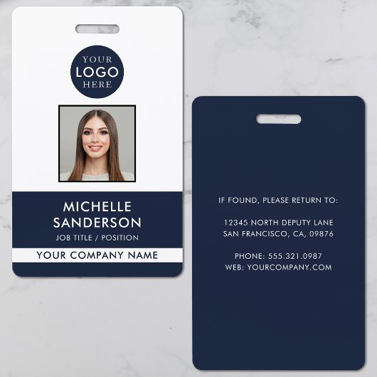 Badge Company Logo Staff Employee Photo ID