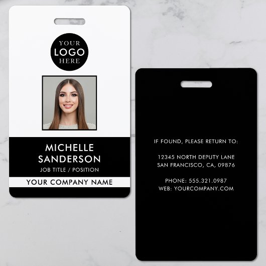 Badge Company Logo Staff Employee Photo ID