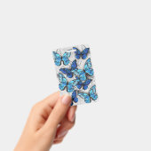 Badge Composition de papillons blancs et bleus (Manuel / portable)