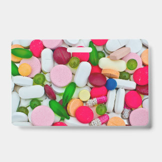 Badge Comprimés de médicaments colorés