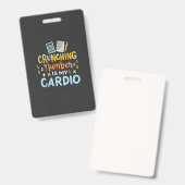 Badge Comptable Croquant Des Chiffres Est Mon Cardio (Avant & arrière)