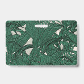 Badge Conception botanique de plante à feuillage vert mo (Arrière)