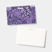Badge Conception botanique élégante Purple Dream (Avant & arrière)