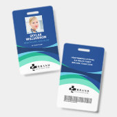Badge Conception de carte d'identité médicale avec logo  (Avant & arrière)