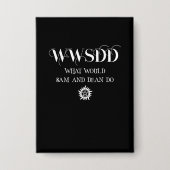 Badge Conception de citation WWSDD avec symbole de solei (Recto)