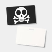 Badge Conception de crâne de pirate (Avant & arrière)