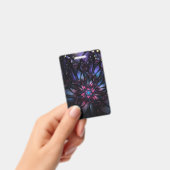 Badge Conception de fleur fractale abstraite. (Manuel / portable)