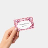 Badge Conception de fleurs de Paisley blanc rose vif gou (Manuel / portable)