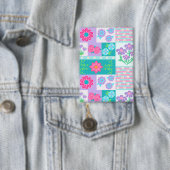 Badge Conception de fleurs vibrantes en fleurs (Insitu)