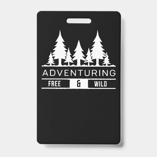 Badge Conception de la nature libre et sauvage de la for (Avant)