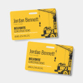 Badge Conception de la société de construction, de la gr (Recto et verso)