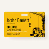 Badge Conception de la société de construction, de la gr (Dos)