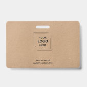 Badge Conception de l'identité des employés de Rustic Kr (Arrière)