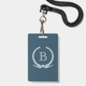 Badge Conception de monogramme (Arrière avec lanière)