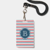 Badge Conception de monogramme (Arrière avec lanière)