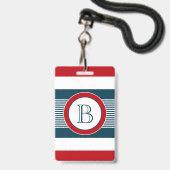 Badge Conception de monogramme (Arrière avec lanière)