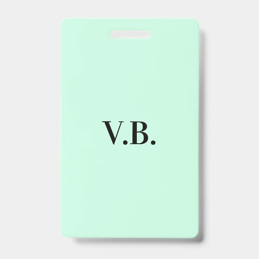 Badge Conception de monogramme de texte de nom simple un (Avant)