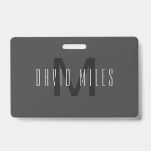 Badge Conception de monogramme minimal moderne éditable