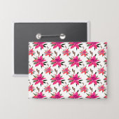 Badge Conception de motif floral Fleurs roses (Recto/Verso)