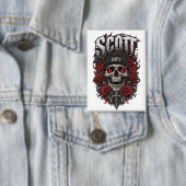 Badge Conception de nom personnalisé Scott Gothic Skull (Insitu)