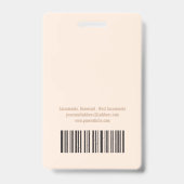 Badge Conception de photo d'identité de doula minimalist (Arrière)