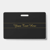 Badge Conception de texte personnalisable simple or et n (Avant)