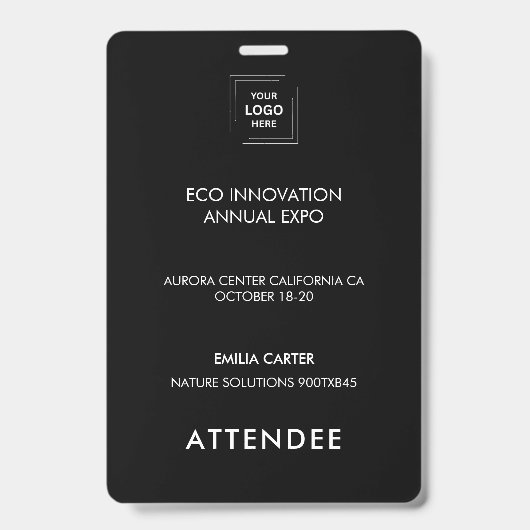 Badge Conception d'identité d'accès au programme de conf (Avant)
