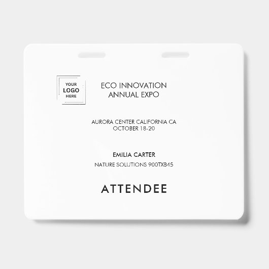 Badge Conception d'identité d'accès aux événements pour (Avant)