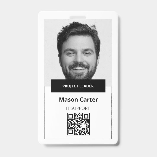 Badge Conception d'identité d'accès aux photos des emplo (Avant)