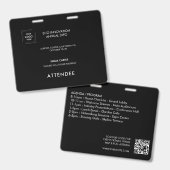 Badge Conception d'identité d'accès pour exposants noirs (Avant & arrière)