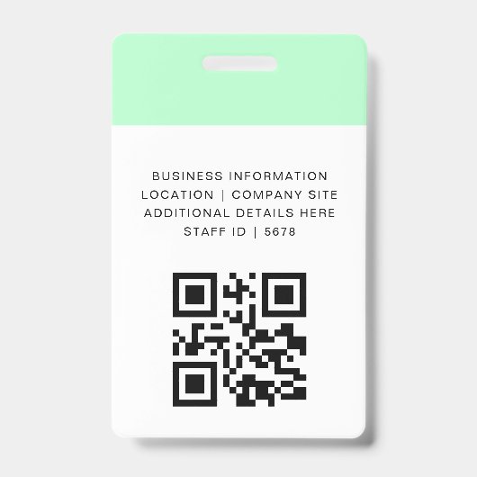 Badge Conception d'identité d'accès pour le personnel av (Arrière)