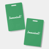 Badge Conception d'identité de sensibilisation au vaccin (Avant & arrière)