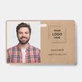 Badge Conception d'identité d'employé de Kraft rustique  (Avant)