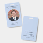 Badge Conception d'identité photo pour professionnel de  (Avant & arrière)
