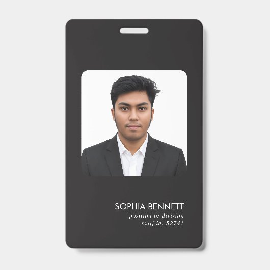 Badge Conception d'identité photographique minimale pour (Avant)
