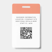 Badge Conception d'identité professionnelle pour photo d (Arrière)